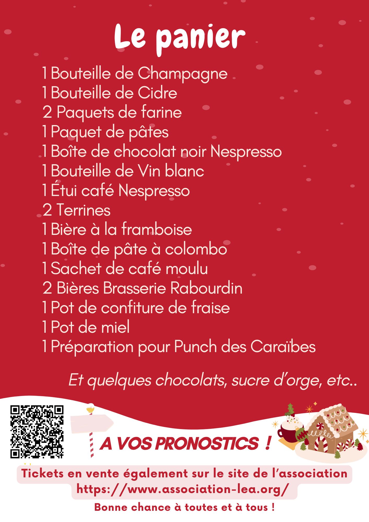 Affiche Noël événement rouge et blanc P4